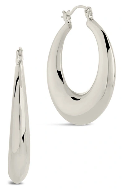 Sterling Forever Quinn Tube Hoop Earrings In Silver