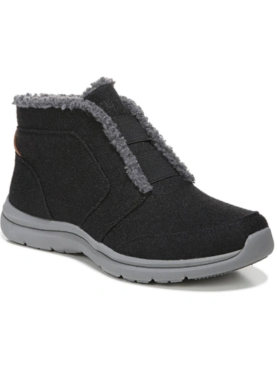Ryka Everest Gore Womens Faux Fur Lined Ankle Booties In Black