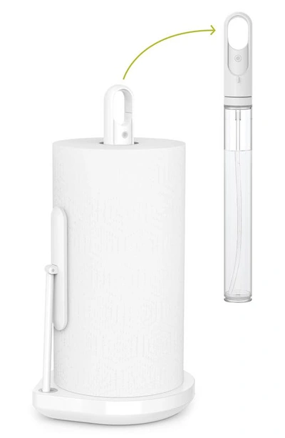 Simplehuman Paper Towel Pump In White Stainless Steel