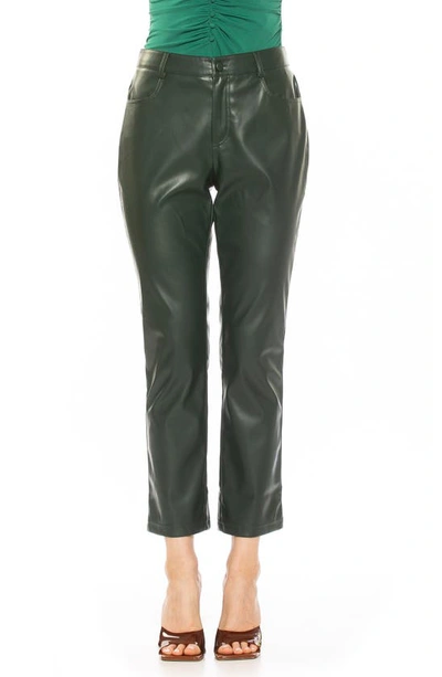 Alexia Admor Mila Faux Leather Pants In Emerald