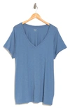 Madewell Whisper Cotton V-neck T-shirt In Distant Ocean