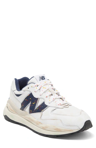 New Balance 5740 Sneaker In White/ Natural Indigo