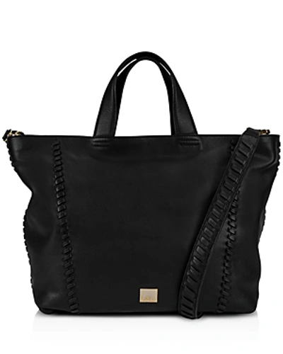 Kooba Limon Leather Tote In Black/gold