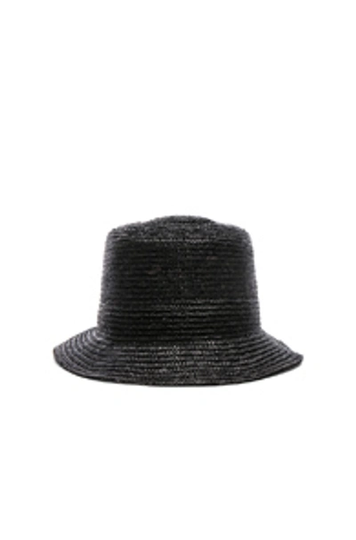 Janessa Leone Marta Straw Hat In Black