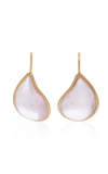 Loulou De La Falaise 24k Gold-plated Stone Earrings In Pink