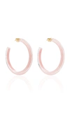 Alison Lou Medium Jelly Lucite Hoop Earrings In Pink