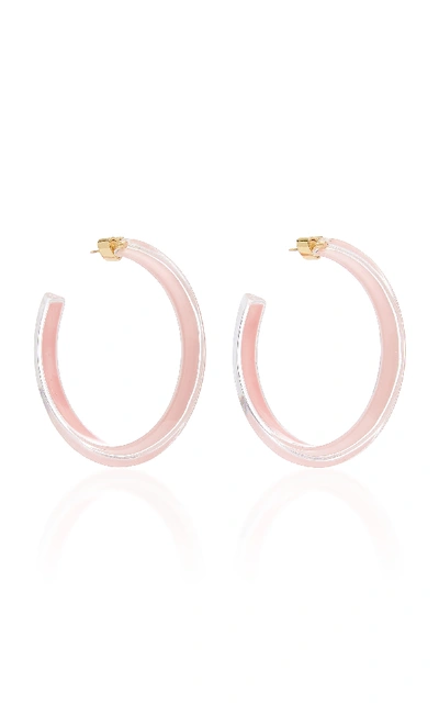 Alison Lou Medium Jelly Lucite Hoop Earrings In Pink ModeSens