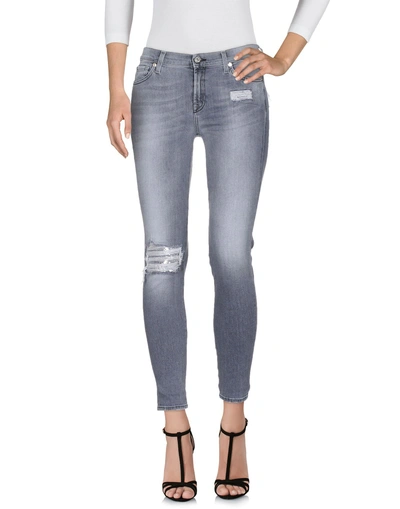 7 For All Mankind Denim Pants In Grey
