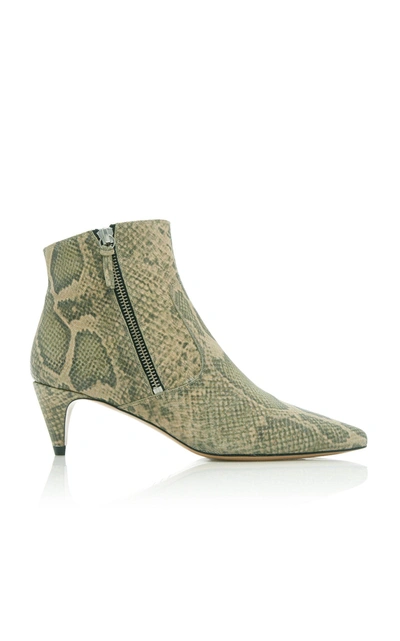 Isabel Marant Deby Snake-effect Leather Ankle Boots In Python