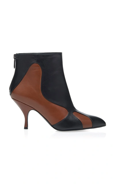 Bottega Veneta Flame Paneled-leather Ankle Boots In Multi