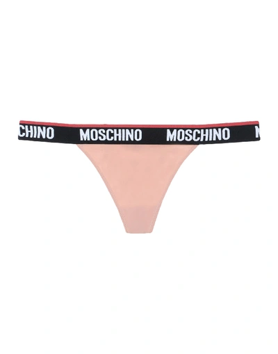 Moschino Thongs In Pale Pink