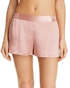 Ginia Silk Fine Finish Boxer Shorts In Medium Pink