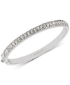 Givenchy Scattered Crystal Bangle Bracelet In Silver