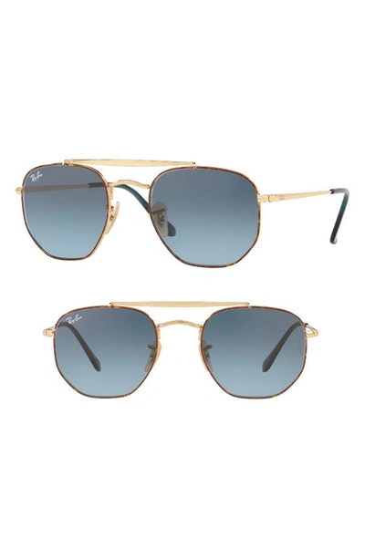 Ray Ban 54mm Gradient Sunglasses In Matte Blue Gradient