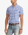 Polo Ralph Lauren Plaid Classic Fit Button-down Shirt In Blue/salmon Multi