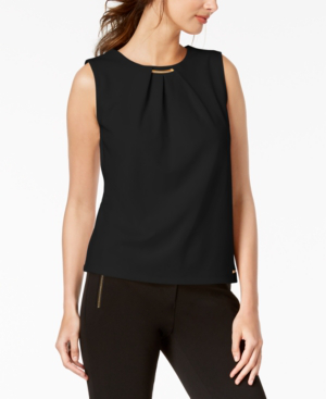 calvin klein pleated top