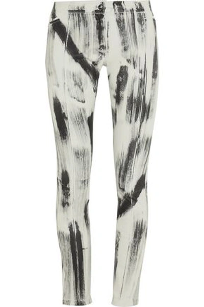 Each X Other Printed Stretch-leather Skinny Pants In White