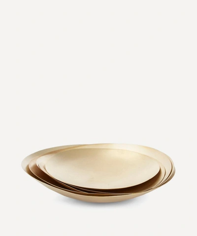 Tom Dixon Small Form Brass Bowl Set In Gold-toned