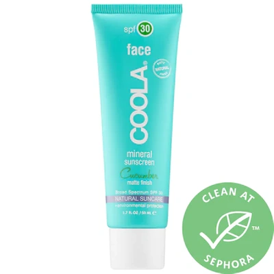 Coola Mineral Face Matte Tint Sunscreen Moisturizer Spf 30 Cucumber 1.7 oz/ 50 ml