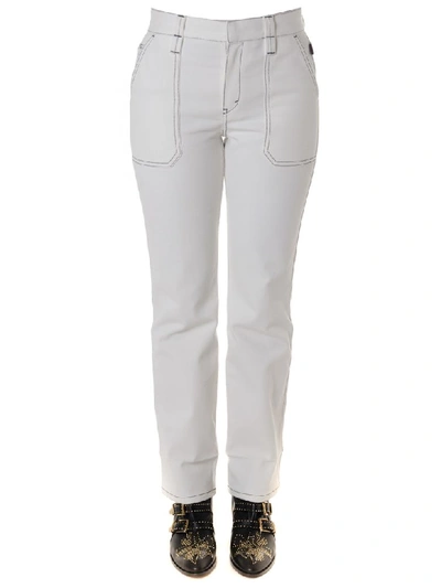 Chloé White Jeans Pants In Cotton