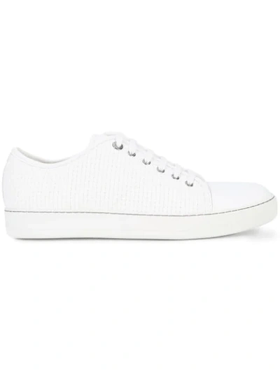 Lanvin Woven Low Top Sneaker In White
