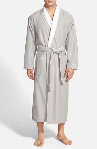 Majestic Fleece Lined Robe In Dove Grey