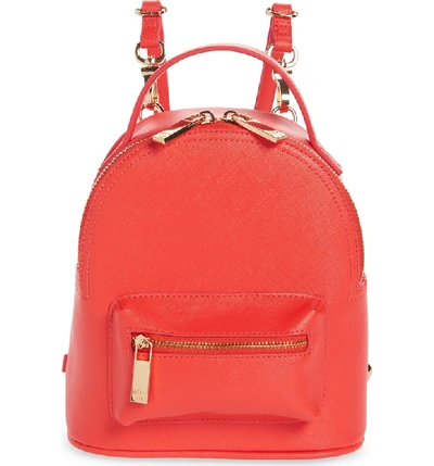 Deux Lux Annabelle Mini Faux Leather Backpack - Coral In Poppy