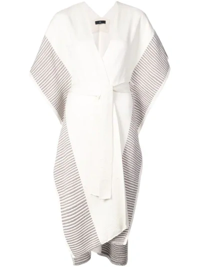 Voz Striped Edge Kaftan Dress In Neutrals