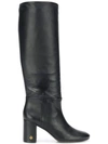Tory Burch "brooke Slouchy" Boots In Black Nappa