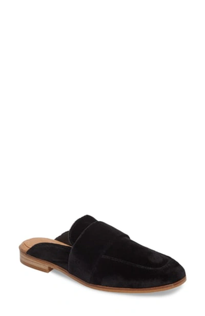 Free People At Ease Loafer Mule In Black Fabric