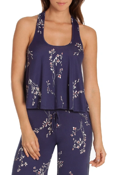 In Bloom By Jonquil Floral Pajama Top In Navy Print