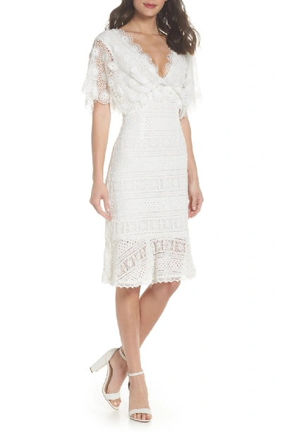 Foxiedox Mavis Scalloped Lace Dress In Off White