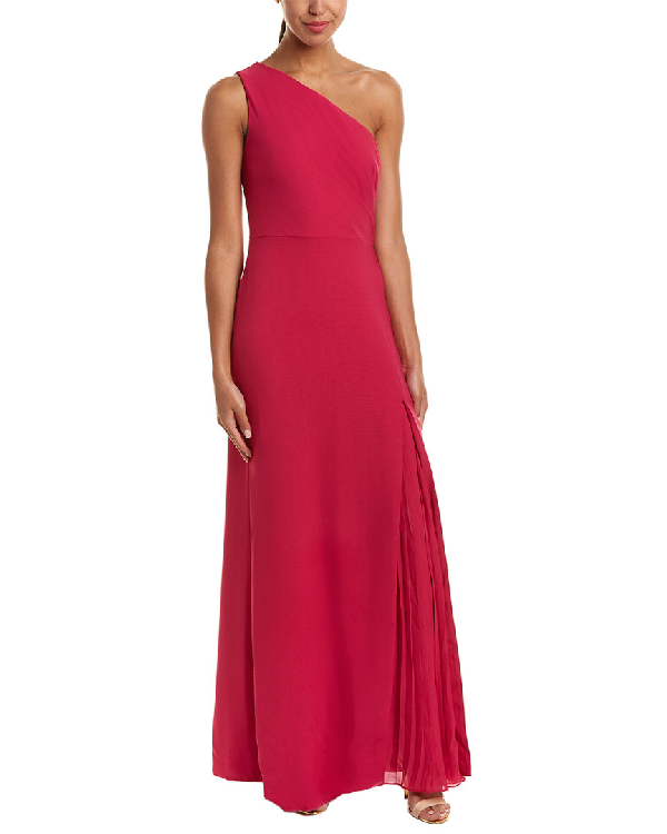 kay unger one shoulder dress