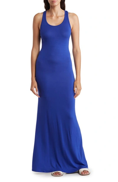 Go Couture Sleeveless Racerback Maxi Dress In Royal