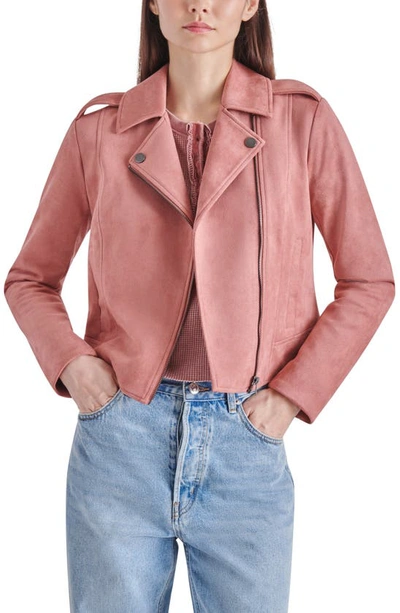 Bb Dakota By Steve Madden Not Your Baby Faux Suede Jacket In Rose