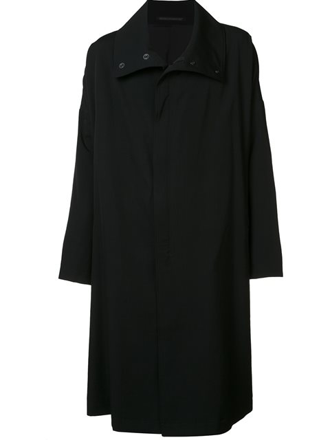 Yohji Yamamoto Stand Collar Coat | ModeSens
