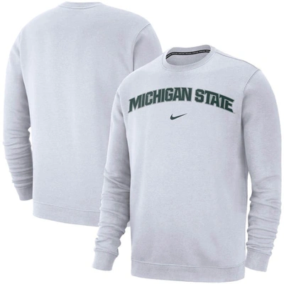 Nike White Michigan State Spartans Club Fleece Sweatshirt