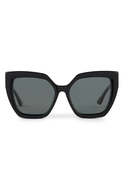 Diff Blaire 55mm Polarized Cat Eye Sunglasses In Grey