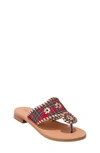 Jack Rogers Kids' Jacks Sandal In Red Tartan/ Platinum