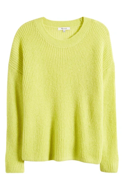 Madewell Ribbed Crewneck Sweater In Heather Citron