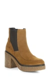 Bos. & Co. Papio Waterproof Chelsea Boot In Camel Suede/ Elastic