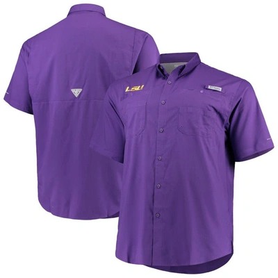 Columbia Purple Lsu Tigers Big & Tall Collegiate Tamiami Button-down Shirt
