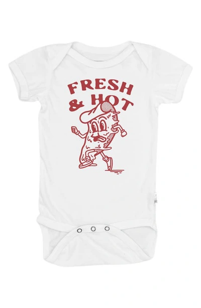 Feather 4 Arrow Babies' Fresh & Hot Cotton Graphic Bodysuit In White
