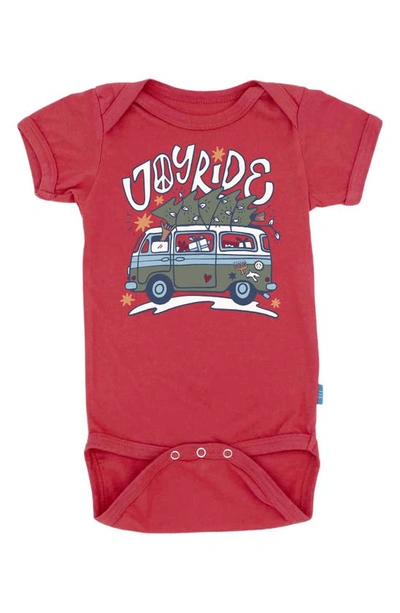 Feather 4 Arrow Babies' Joy Ride Holiday Cotton Graphic Bodysuit In Red
