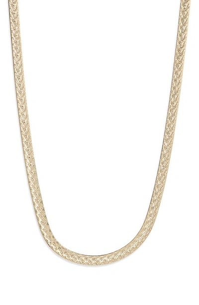 Argento Vivo Textured Snake Chain Necklace In Gold