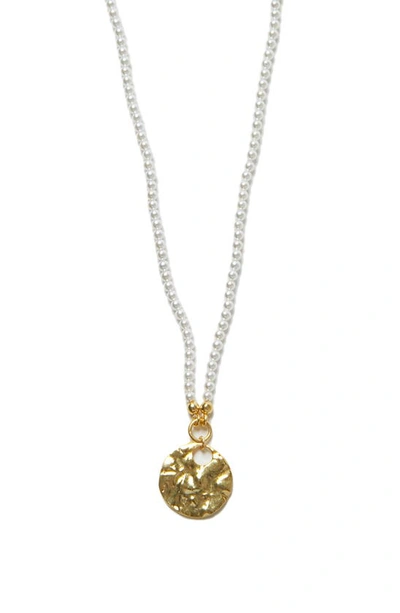 Argento Vivo Freshwater Pearl Pendant Necklace In Gold