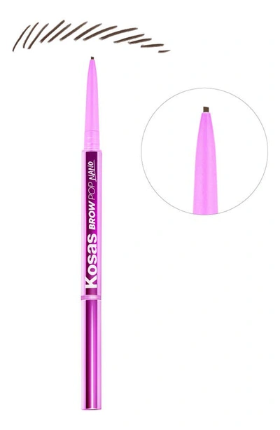 Kosas Brow Pop Nano Ultra-fine Detailing + Feathering Eyebrow Pencil Dark Brown 0.001 oz / 0.03 G