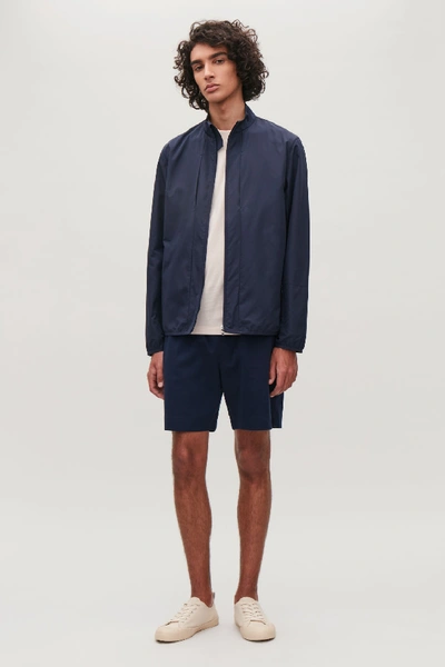 Cos Lightweight Shirt Jacket In Blue