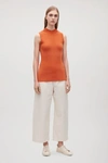 Cos Cotton-silk Vest Top In Orange