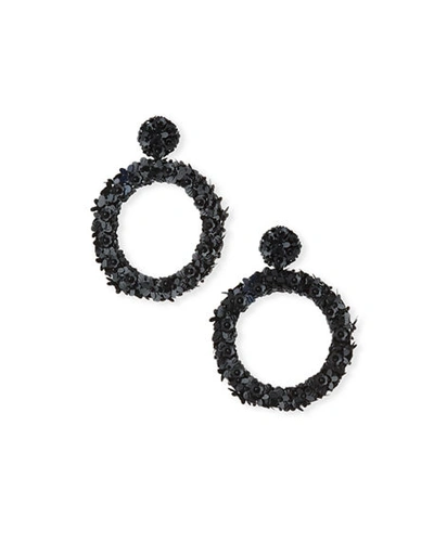 Sachin & Babi Fleur Eclipse Earrings In Black